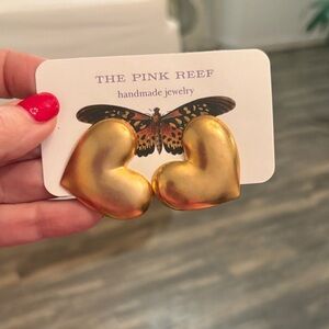 Gold Heart Earrings